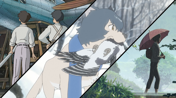 The Wind Rises Wolf Children And The Garden Of Words Added To The